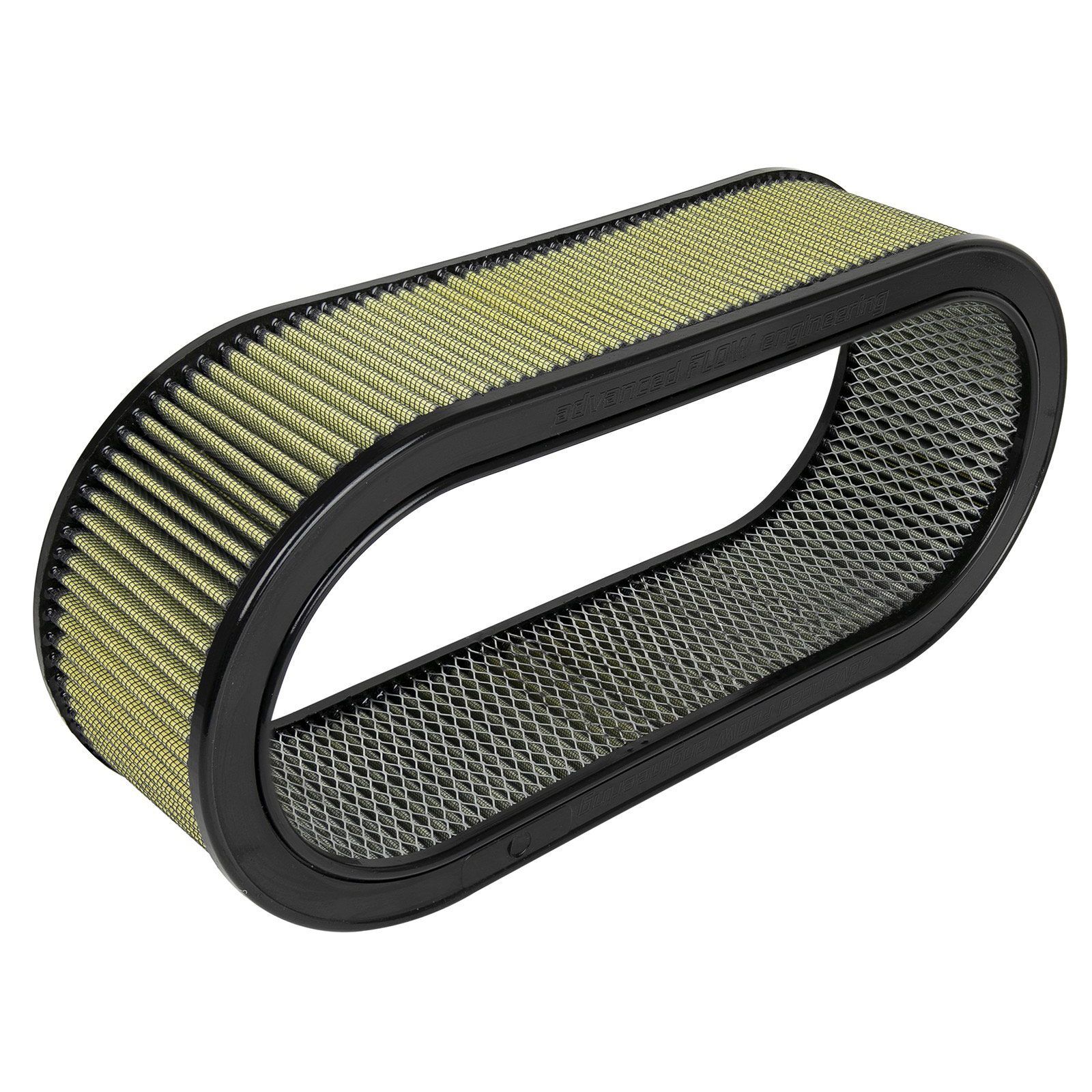 aFe Power AFE-18-87002 Magnum FLOW Universal Oval Racing Filter w/ Pro GUARD 7 Media 18-1/8 IN L x 7-1/4 IN W x 5 IN H w/ Expanded Metal - Image 3