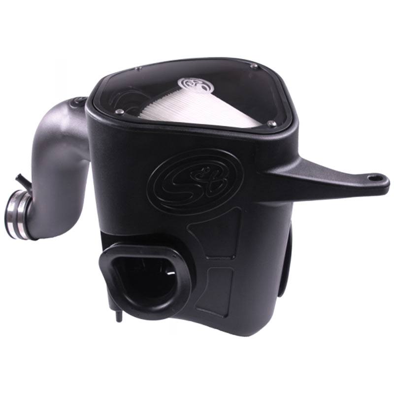 S&B 75-5068D Cold Air Intake For 13-18 Dodge Ram 2500 3500 L6-6.7L Cummins Dry Extendable White
