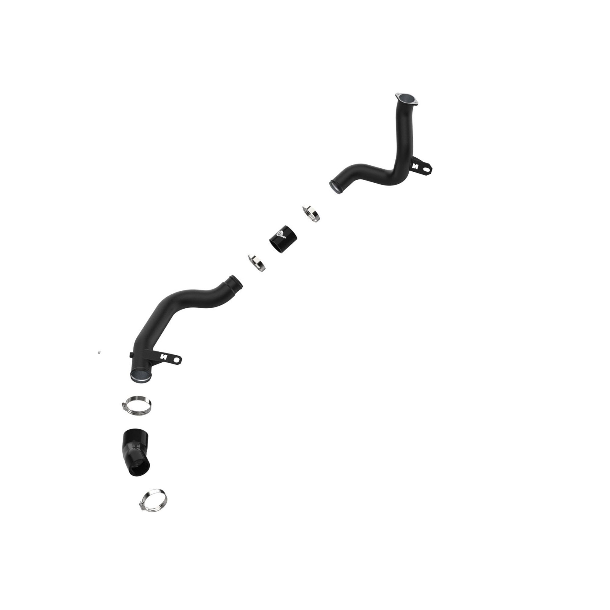 BladeRunner 2-1/4 IN to 2-1/2 IN Aluminum Hot Charge Pipe Black Hyundai Veloster N 19-22 L4-2.0L (t)