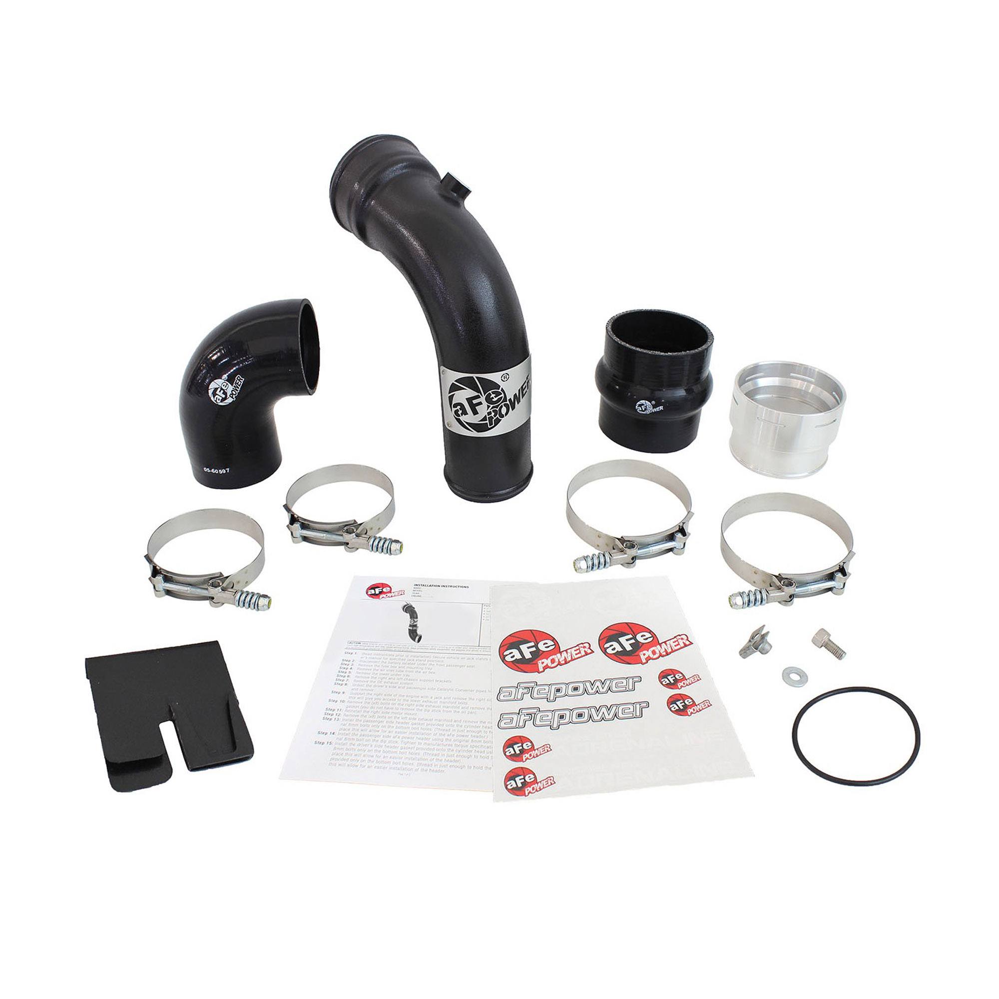 BladeRunner 3 IN Aluminum Cold Charge Pipe Black Ford Diesel Trucks 11-16 V8-6.7L (td)