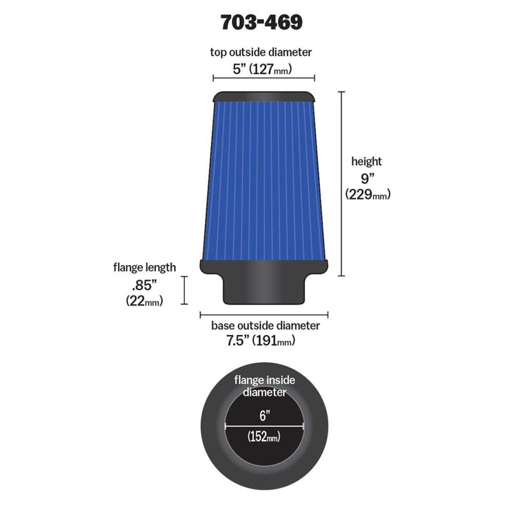 703 469 Airaid Universal Air Filter
