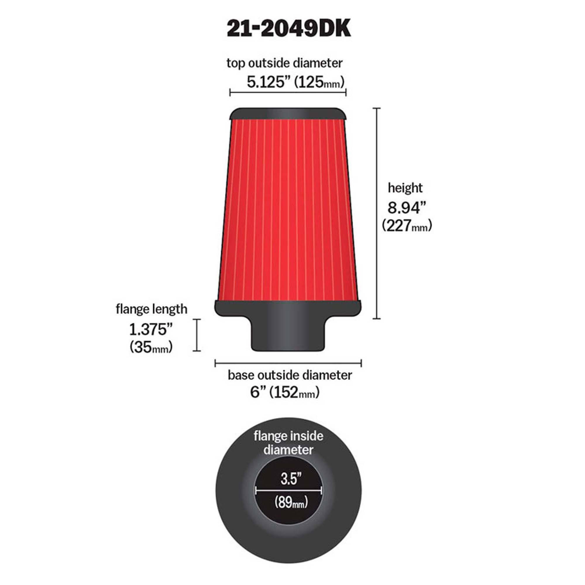 AEM-21-2049DK DryFlow Air Filter – view 2