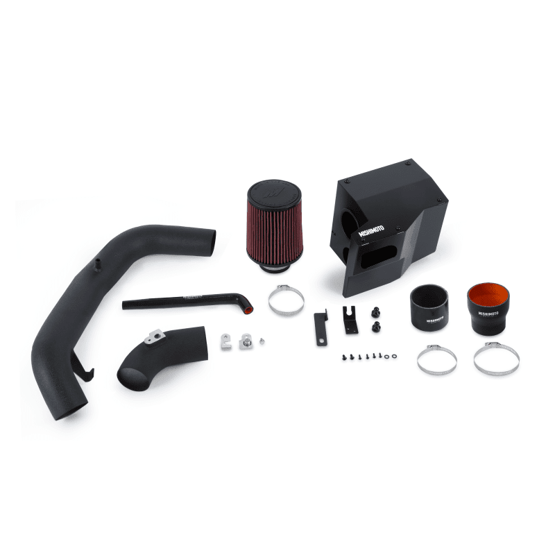 Wrinkle black finish detail on the Mishimoto Ford Focus ST performance air intake
