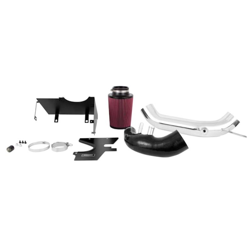 Mishimoto polished aluminum cold air intake for 2015 Ford Mustang EcoBoost, part MMAI-MUS4-15P