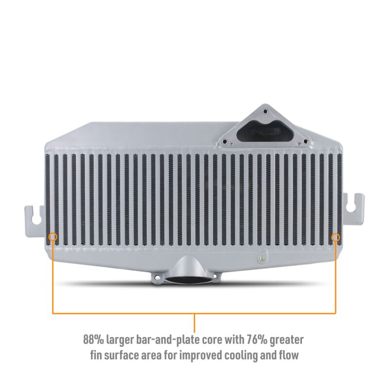 Black pipe design of Mishimoto Top-Mount Intercooler Kit