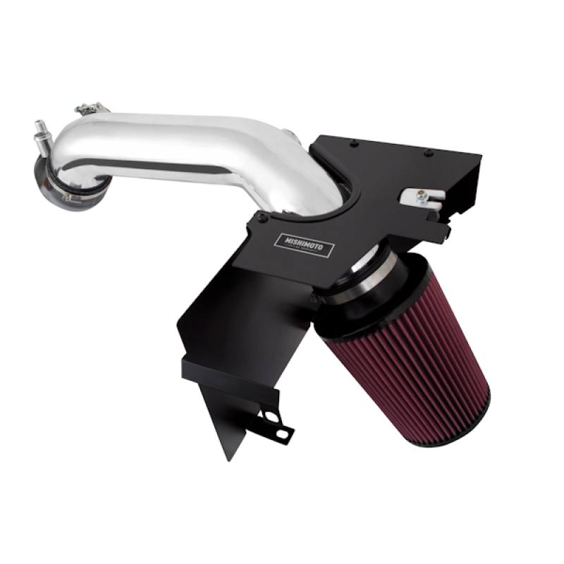 Mishimoto wrinkle black aluminum intake piping option for 2015 Ford Mustang EcoBoost