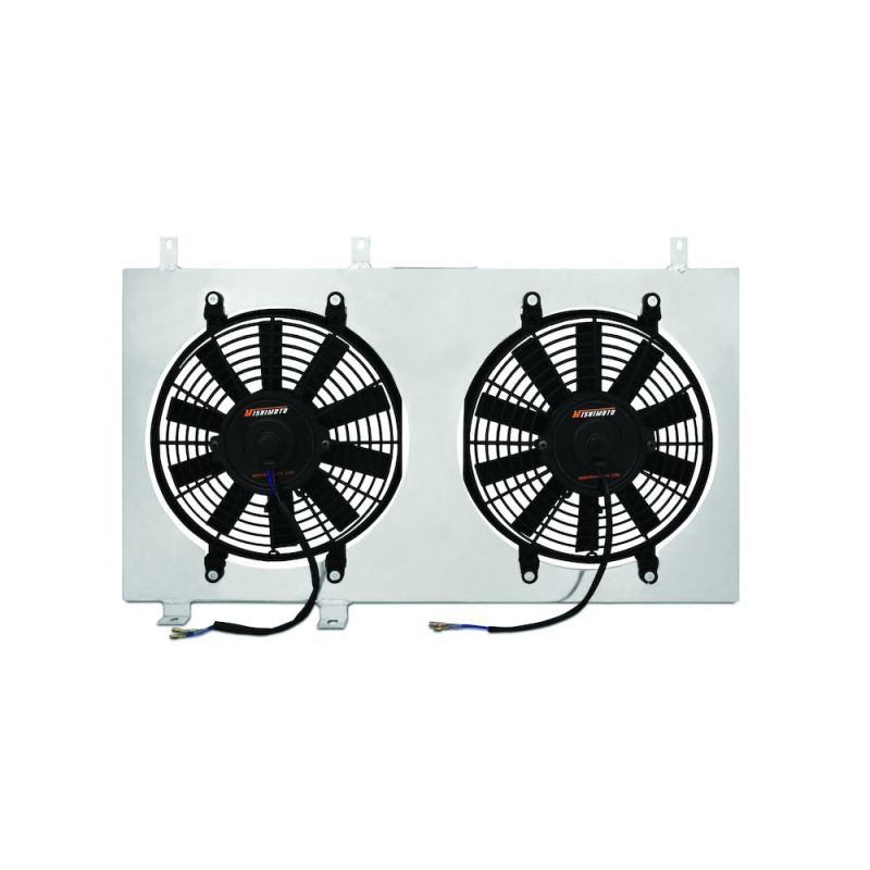 Mishimoto MMFS-240-89KA aluminum fan shroud kit for Nissan 240SX with dual 12-inch electric fans