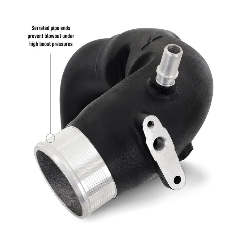 Mishimoto Bronco intercooler kit hardware including mounting brackets, ducts, and worm gear clamps