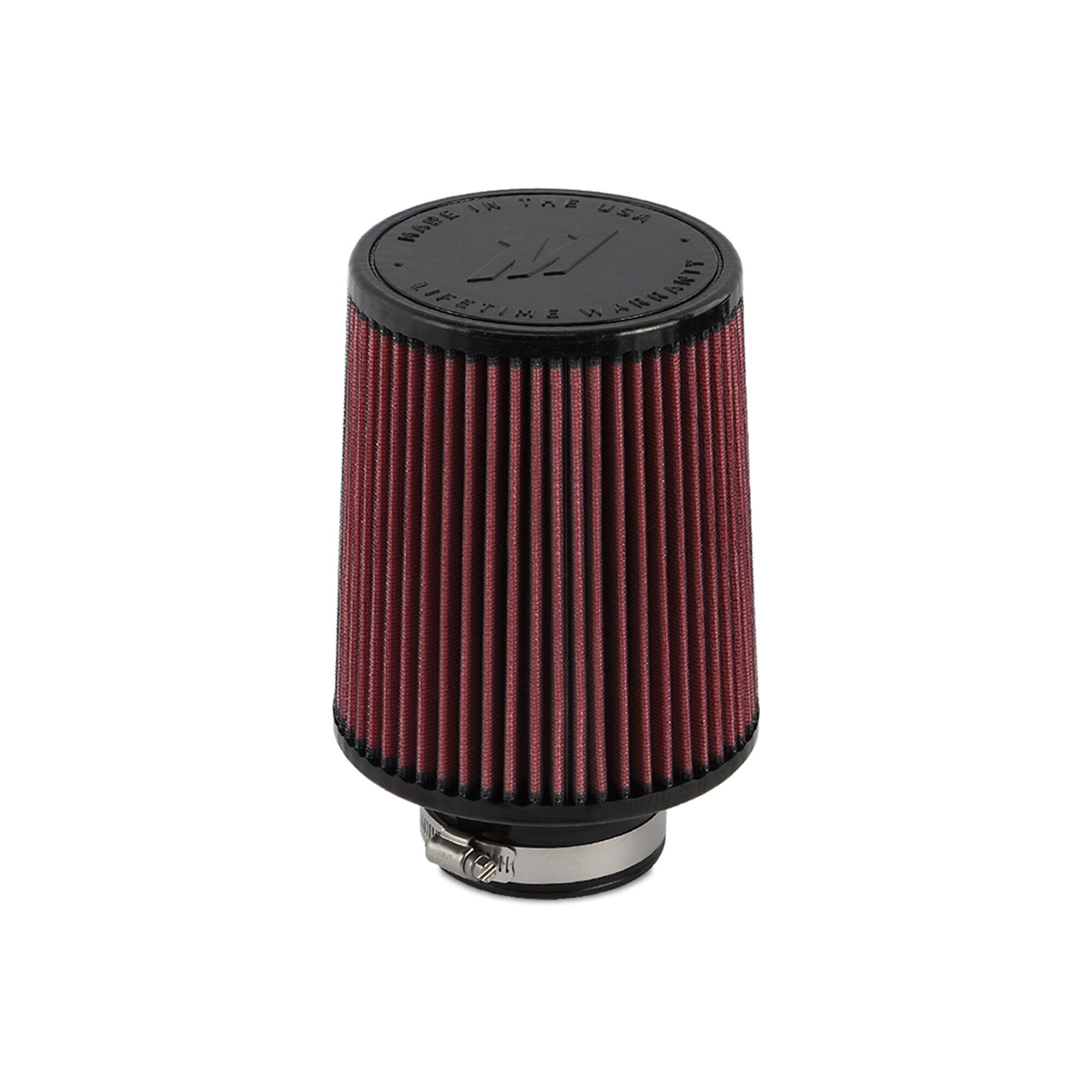 Mishimoto MMAF-3007 high-flow air filter shown for street, track, and trail use