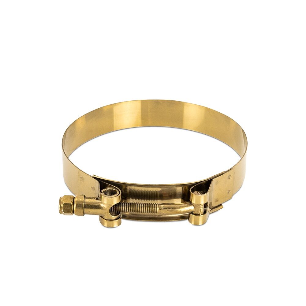Mishimoto MMCLAMP-3GD gold stainless steel T-bolt clamp for 2.87 to 3.19 inch OD hoses