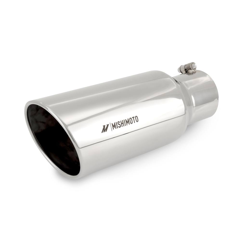 Mishimoto MMEXH-TIP-DSL56 polished 304 stainless steel diesel exhaust tip with 6-inch slash-cut outlet