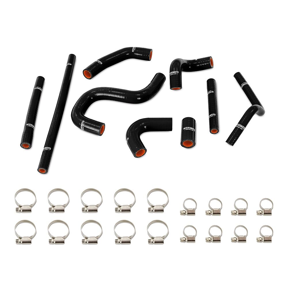 Mishimoto black silicone heater hose kit for 1996-2002 Toyota 4Runner 3.4L with worm-gear clamps