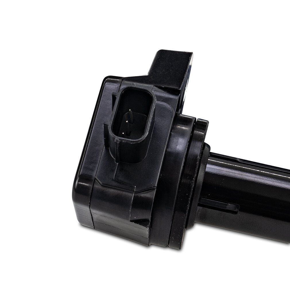 Close-up of Mishimoto ignition coil terminal end with female blade-type terminals