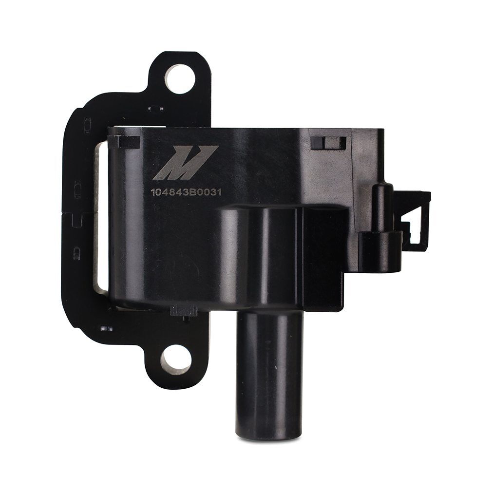 Mishimoto MMIG-LS1-97 single COP ignition coil for GM LS1/LS6 engines shown in black phenolic resin housing