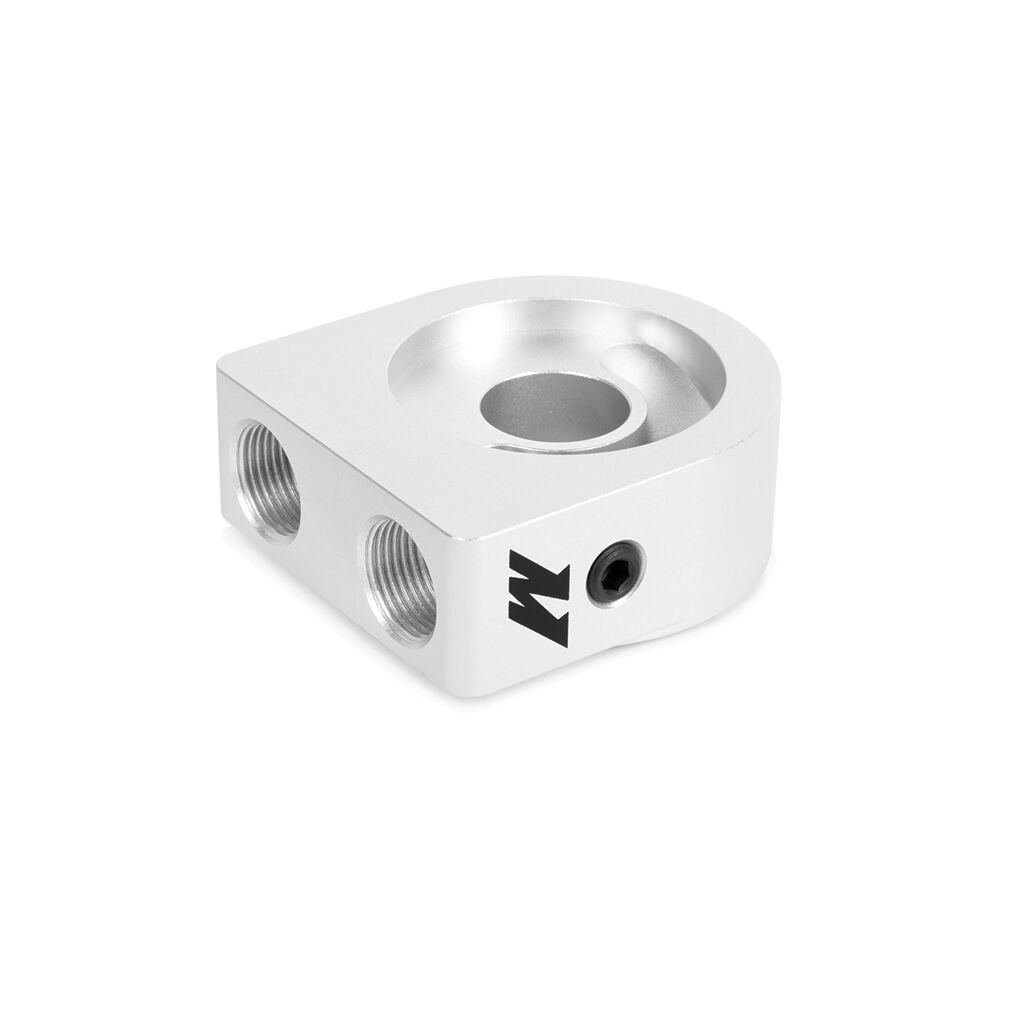 Sandwich plate adapters for -16 and M20-1.5 fitment included with the Mishimoto oil cooler kit