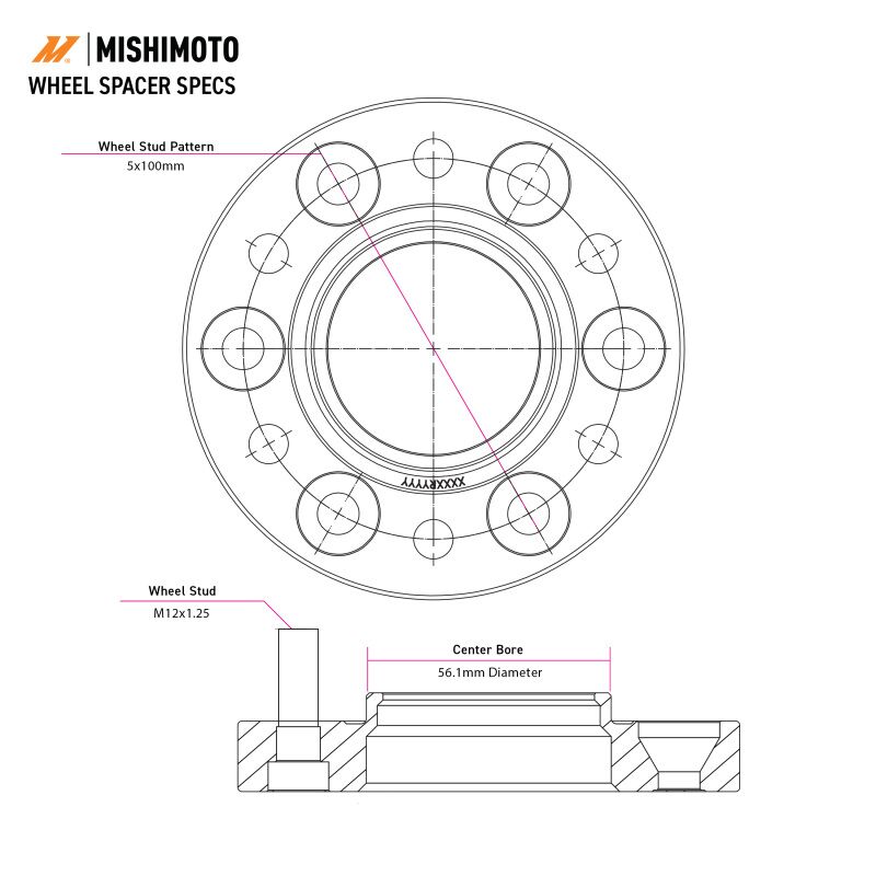 Mishimoto Black Wheel Spacers 5x100 45mm - MMWS-008-450BK – view 5
