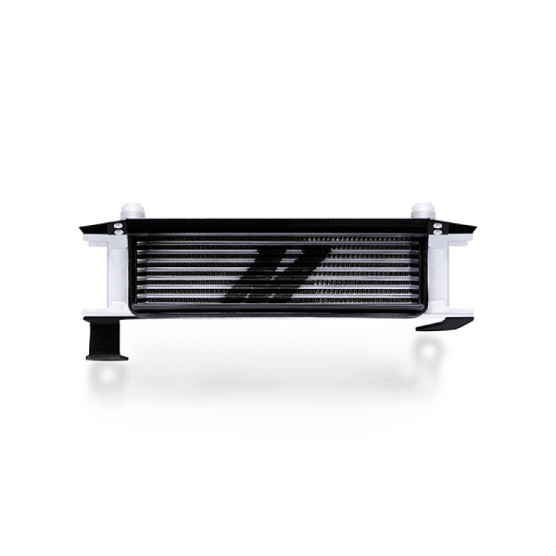 Mishimoto oil cooler kit positioned away from the front bumper on a Mazda Miata NB