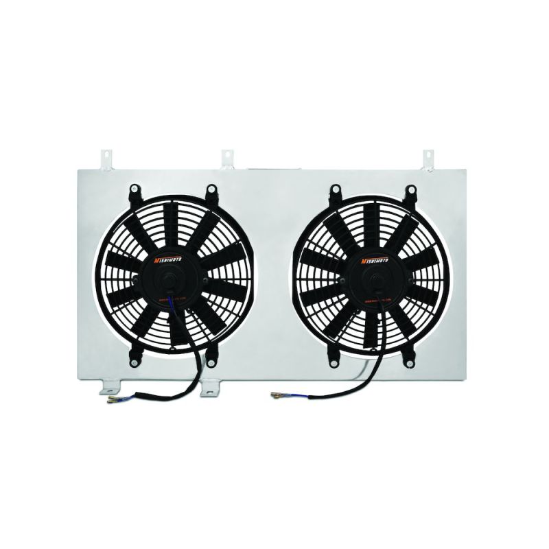 Mishimoto fan shroud kit mounting hardware and 12-inch electric fans for KA24E/KA24DE 240SX