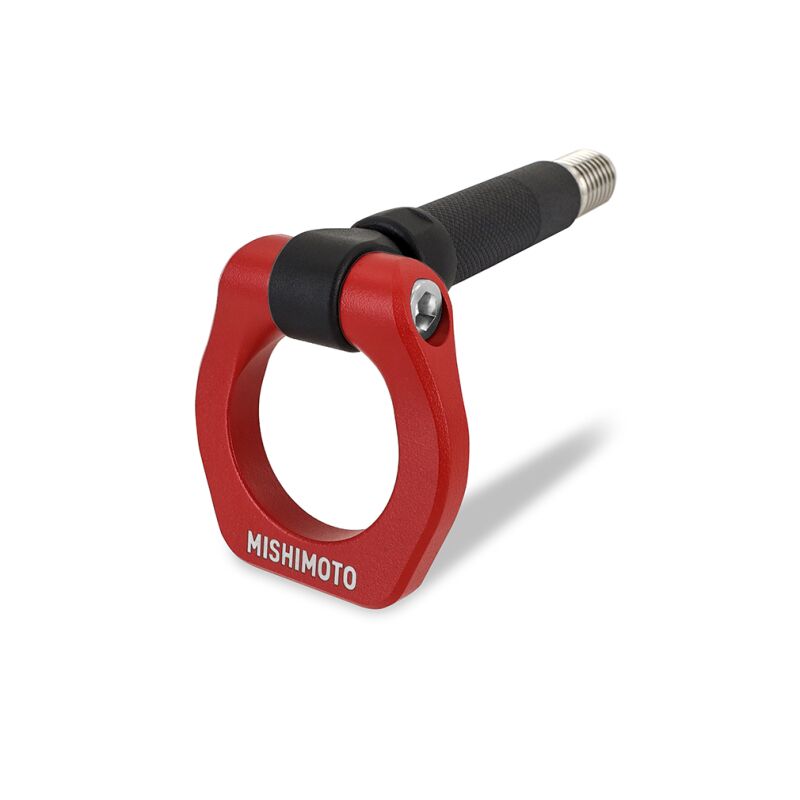 Front view of Mishimoto Racing Tow Hook for BMW F80 M3 2015-2019
