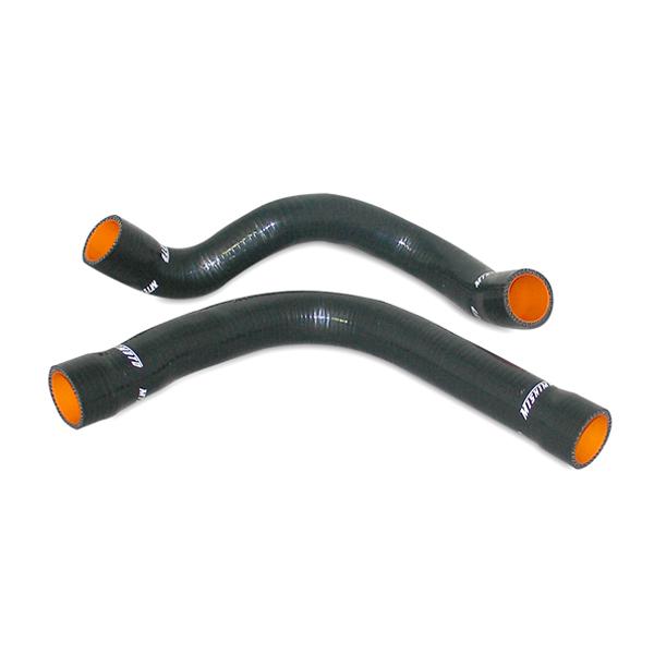 Mishimoto one-piece molded silicone hose with round couplers and stainless clamps