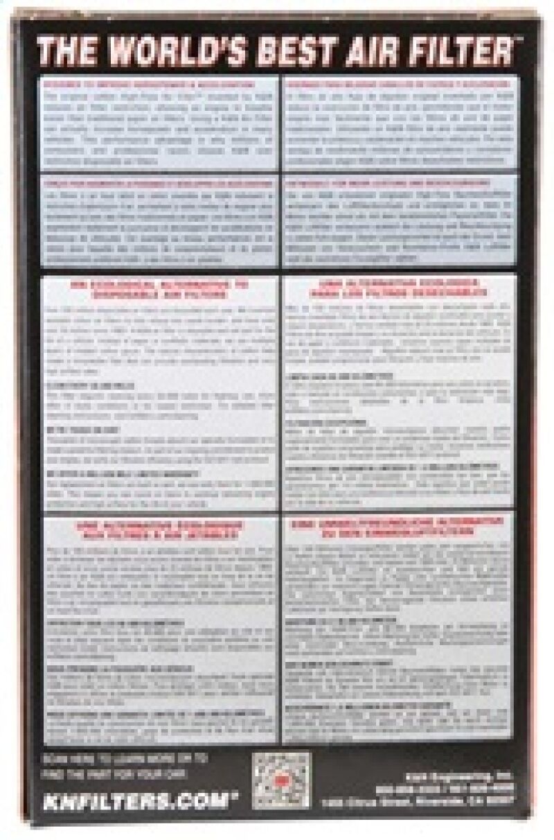K&N E-3952 High-Flow Air Filter - Washable & Reusable - Image 9