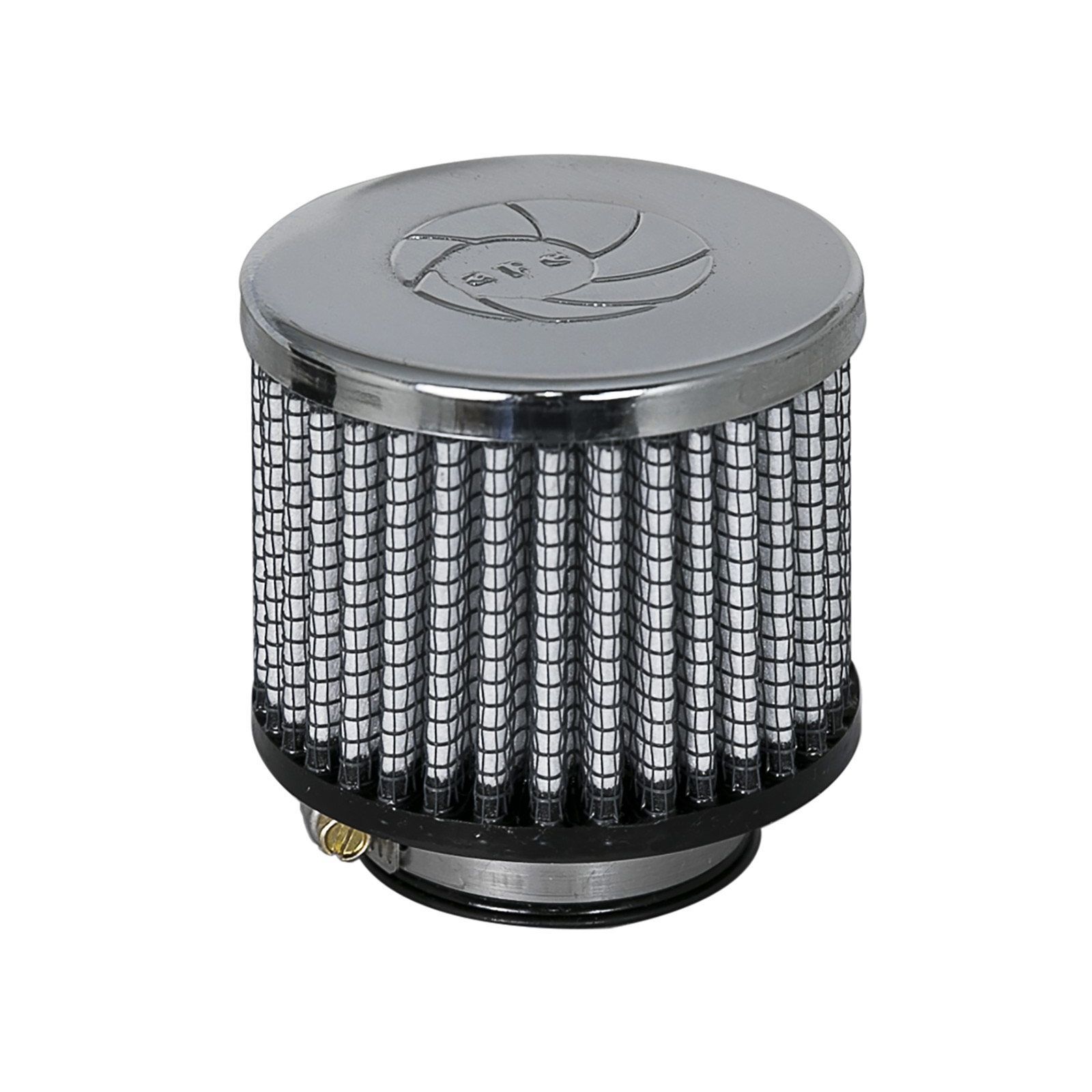 aFe Power AFE-18-01501 Magnum FLOW Crankcase Vent Filter w/ Pro DRY S Media 1-1/2 IN F x 3 IN B x 3 IN T x 2-1/2 IN H - w/ Chrome Top