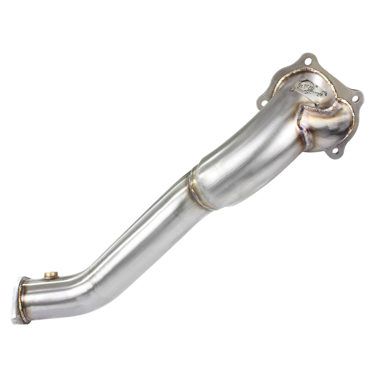aFe Power AFE-48-36701 Twisted Steel 3-1/2 to 3 IN 304 Stainless Steel Street Series Down Pipe w/ Cats Mitsubishi Lancer EVO X 08-15 L4-2.0L (t) - Image 2