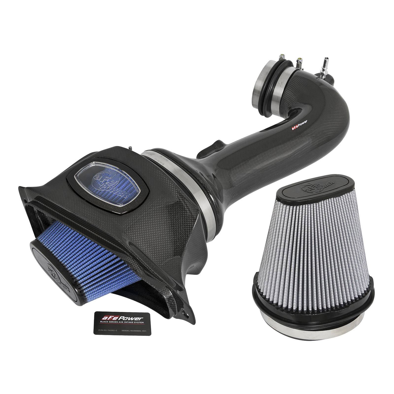 Black Series Momentum Carbon Fiber Cold Air Intake System w/Dual Filter Media