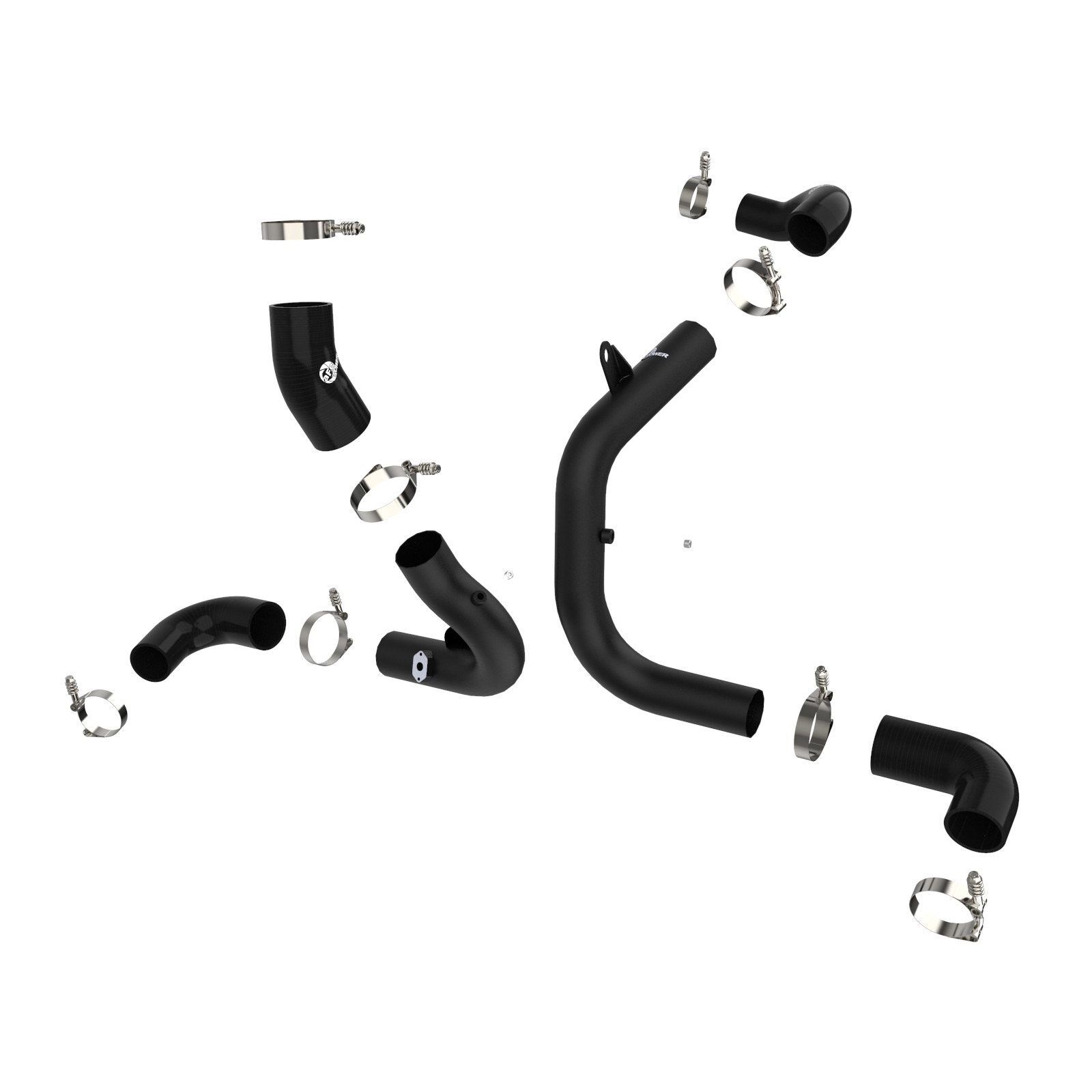 BladeRunner Aluminum Hot and Cold Charge Pipe Kit Black