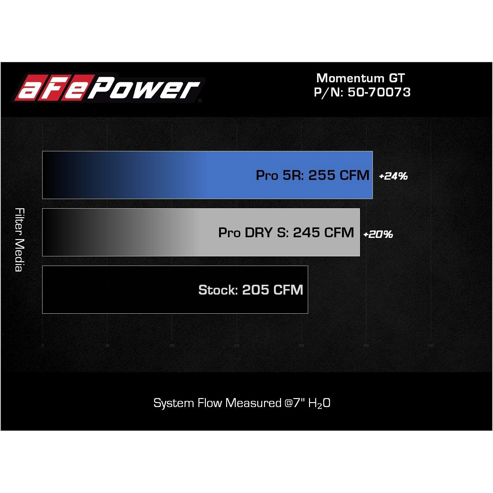 Momentum GT Cold Air Intake System w/ Pro DRY S Filter