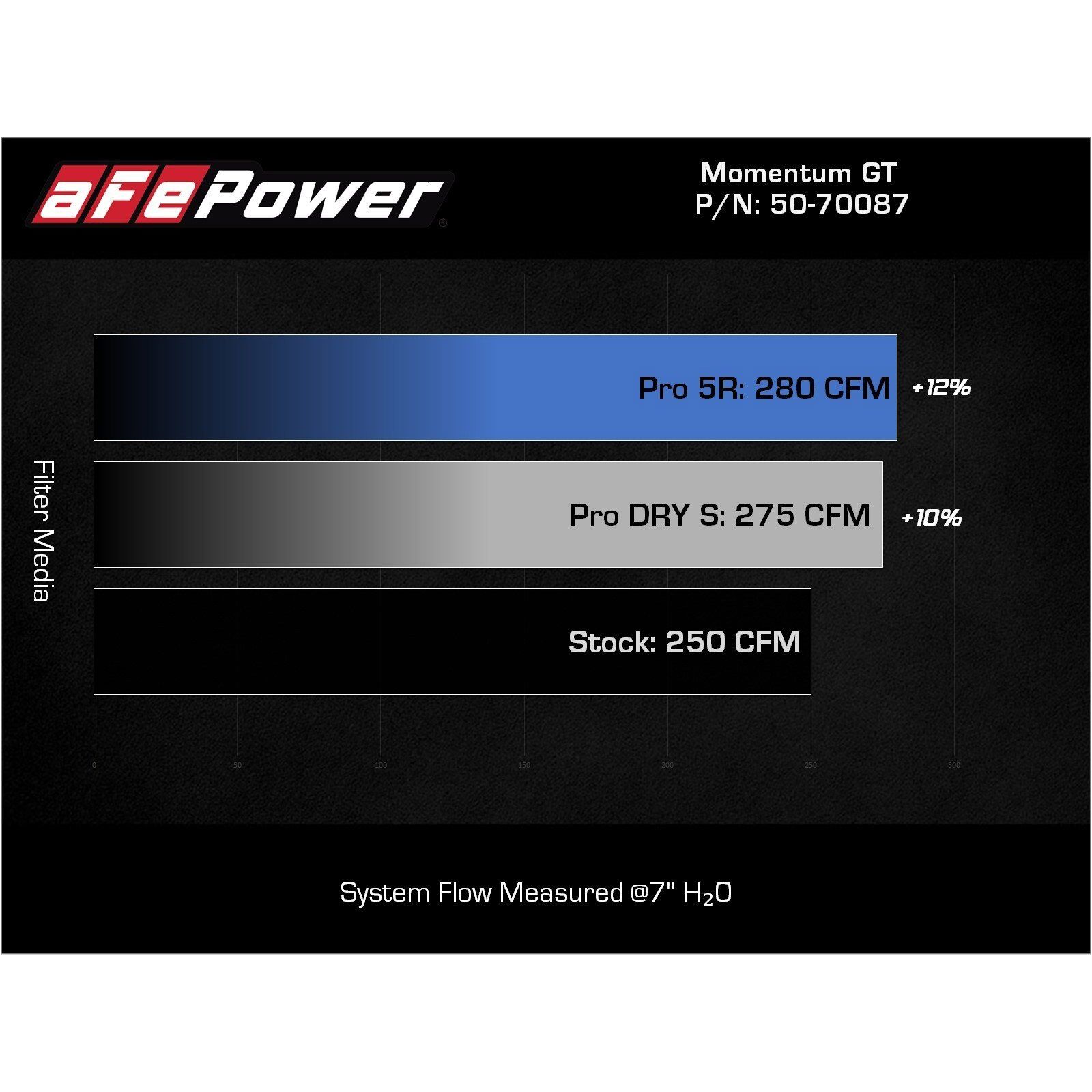 Momentum GT Cold Air Intake System w/ Pro DRY S Filter