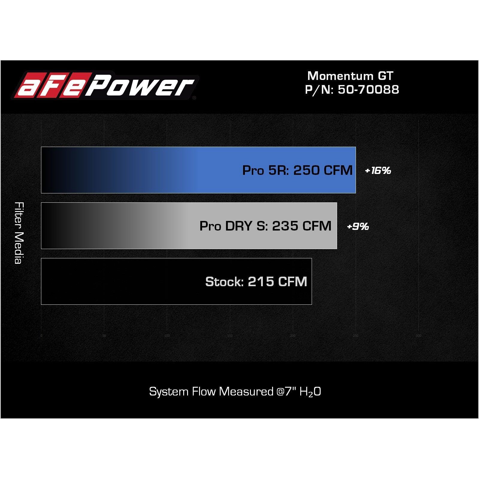 Momentum GT Cold Air Intake System w/ Pro DRY S Filter