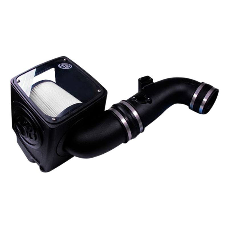 S&B 75-5075-1D Cold Air Intake For 11-16 Chevrolet Silverado GMC Sierra V8-6.6L LML Duramax Dry Extendable White