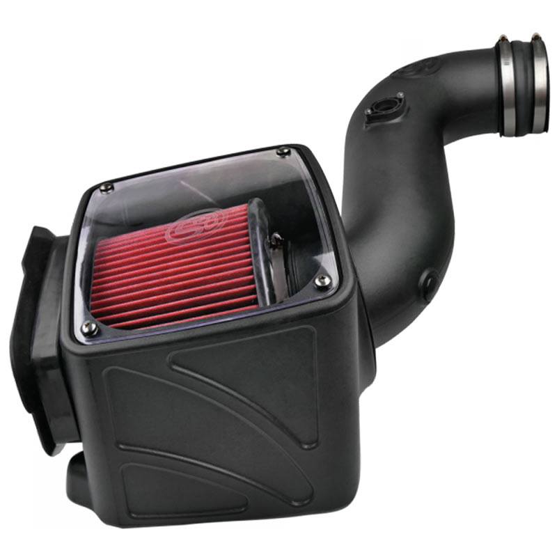 S&B 75-5080 Cold Air Intake For 06-07 Chevrolet Silverado GMC Sierra V8-6.6L LLY-LBZ Duramax Cotton Cleanable Red