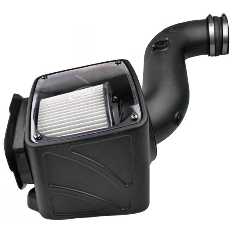 S&B 75-5080D Cold Air Intake For 06-07 Chevrolet Silverado GMC Sierra V8-6.6L LLY-LBZ Duramax Dry Extendable White