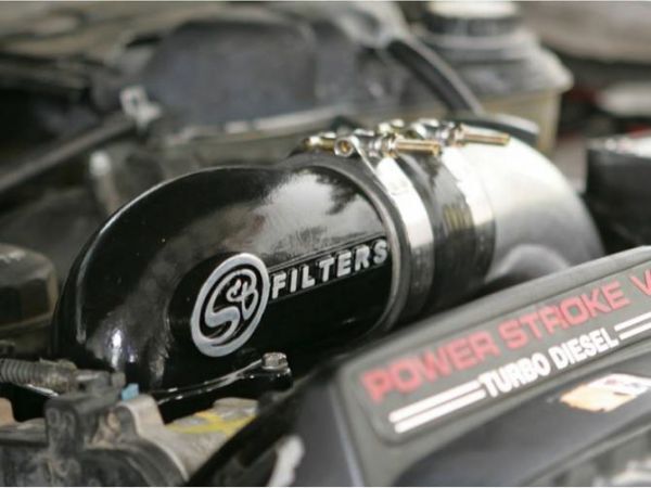 S&B 76-1003B Intake Elbow 90 Degree With Cold Side Intercooler Piping and Boots For 03-04 Ford Powerstroke 6.0L