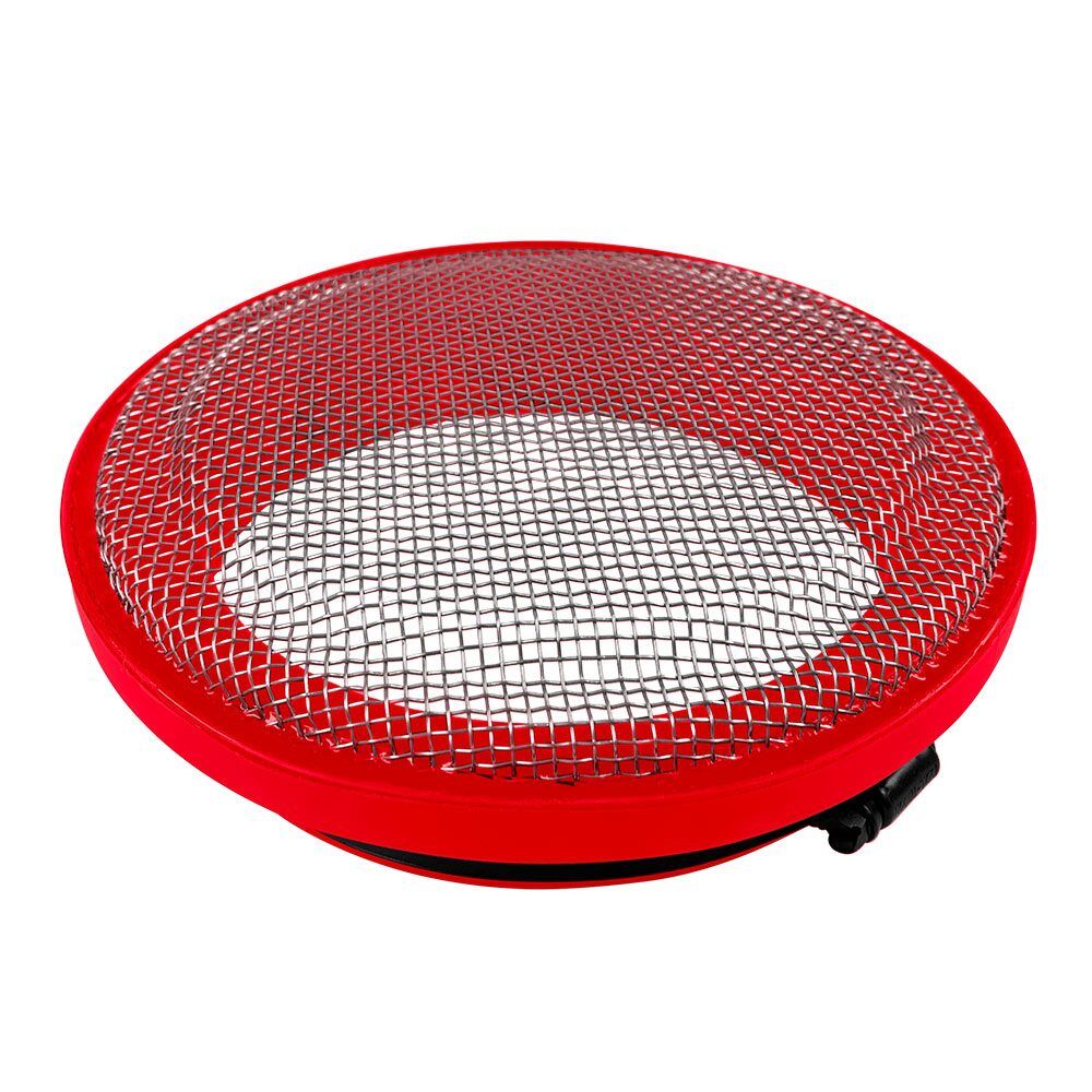 S&B 77-3005 Turbo Screen 6.0 Inch Red Stainless Steel Mesh W/Stainless Steel Clamp