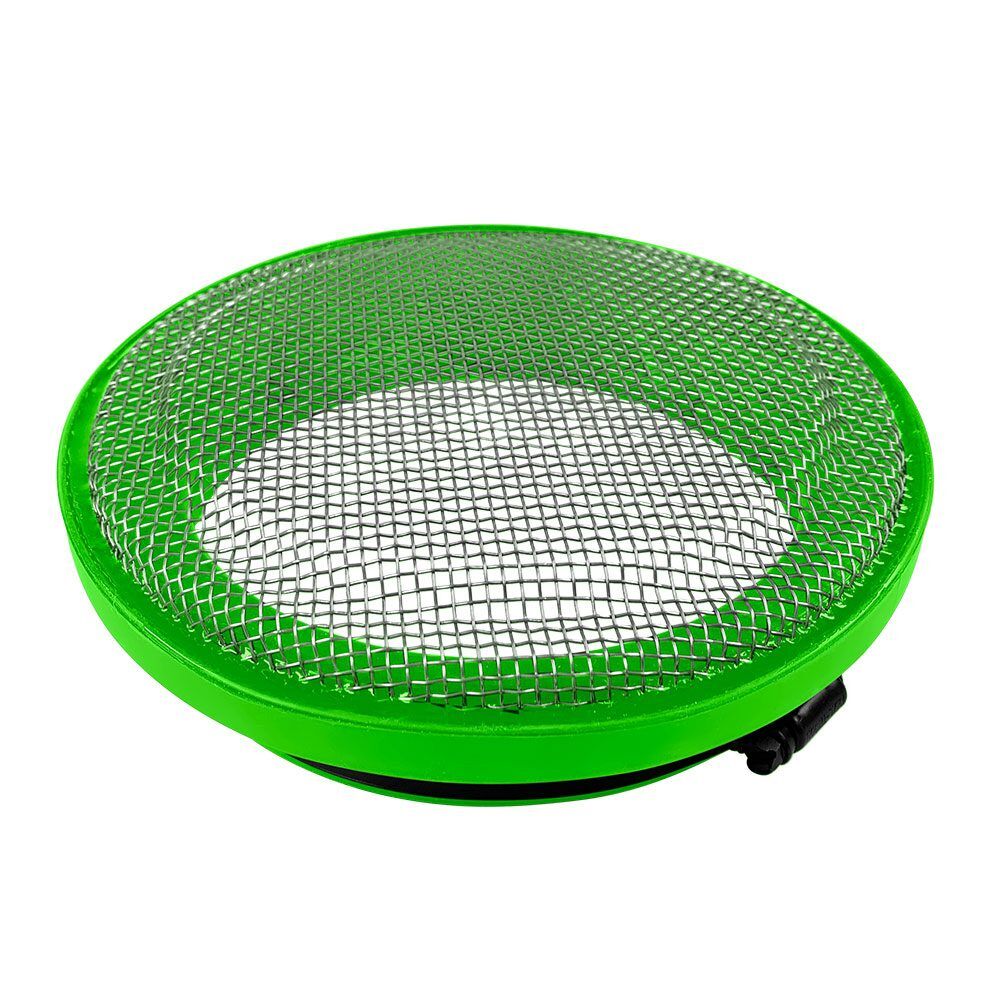 S&B 77-3008 Turbo Screen 6.0 Inch Lime Green Stainless Steel Mesh W/Stainless Steel Clamp