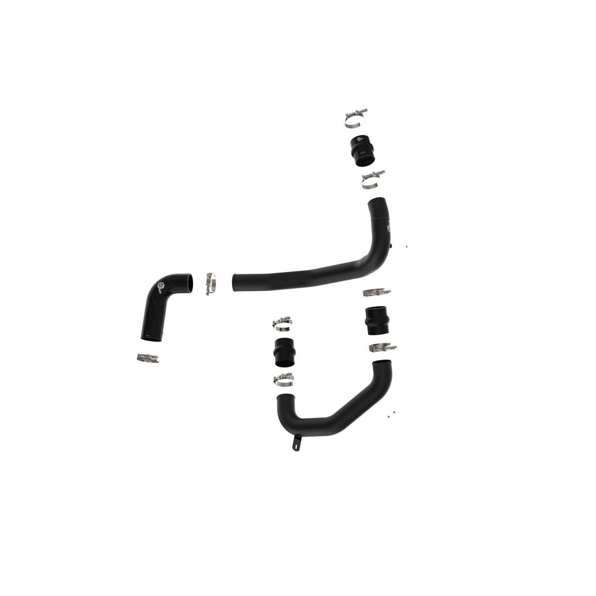 BladeRunner 3 IN Aluminum Hot and Cold Charge Pipe Kit Black Ford Diesel Trucks 08-10 V8-6.4L (td)