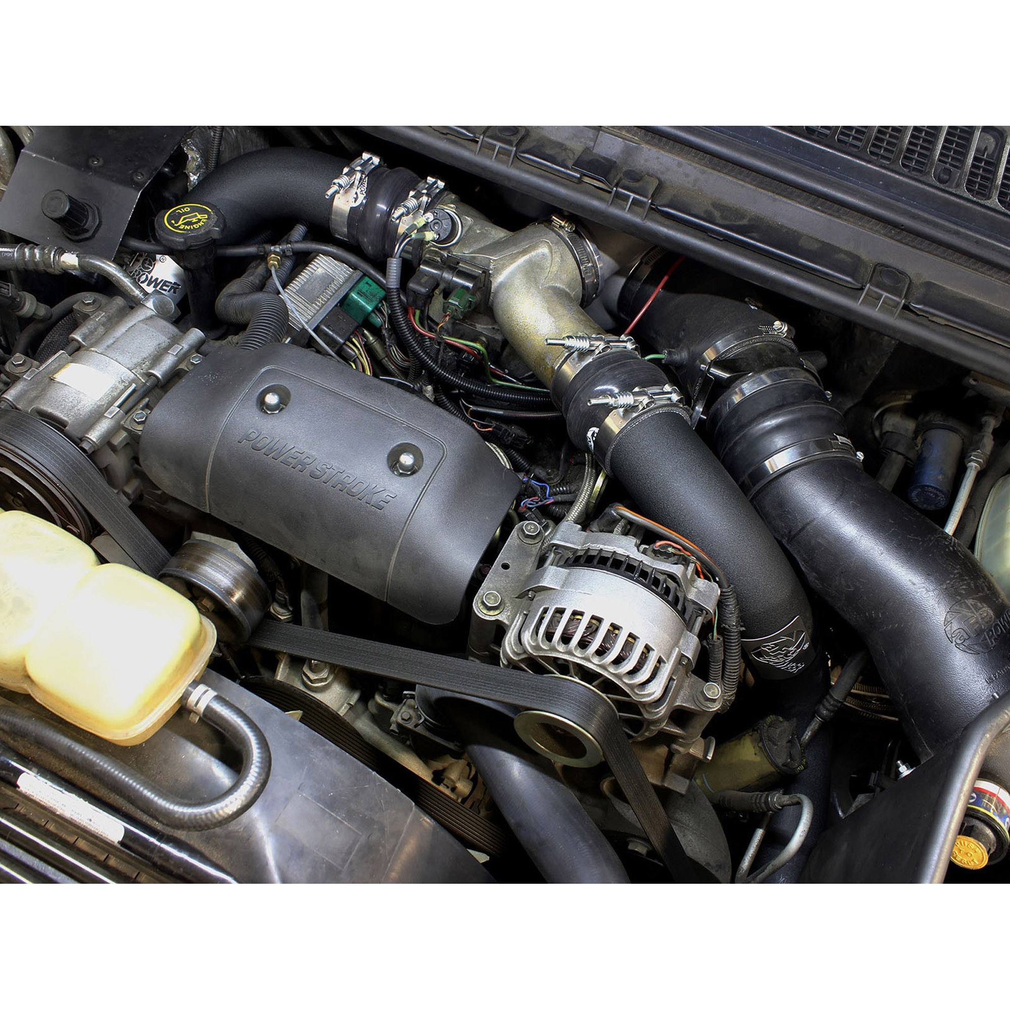 BladeRunner 3 IN Aluminum Hot and Cold Charge Pipe Kit Black Ford Diesel Trucks 99-03 V8-7.3L (td)