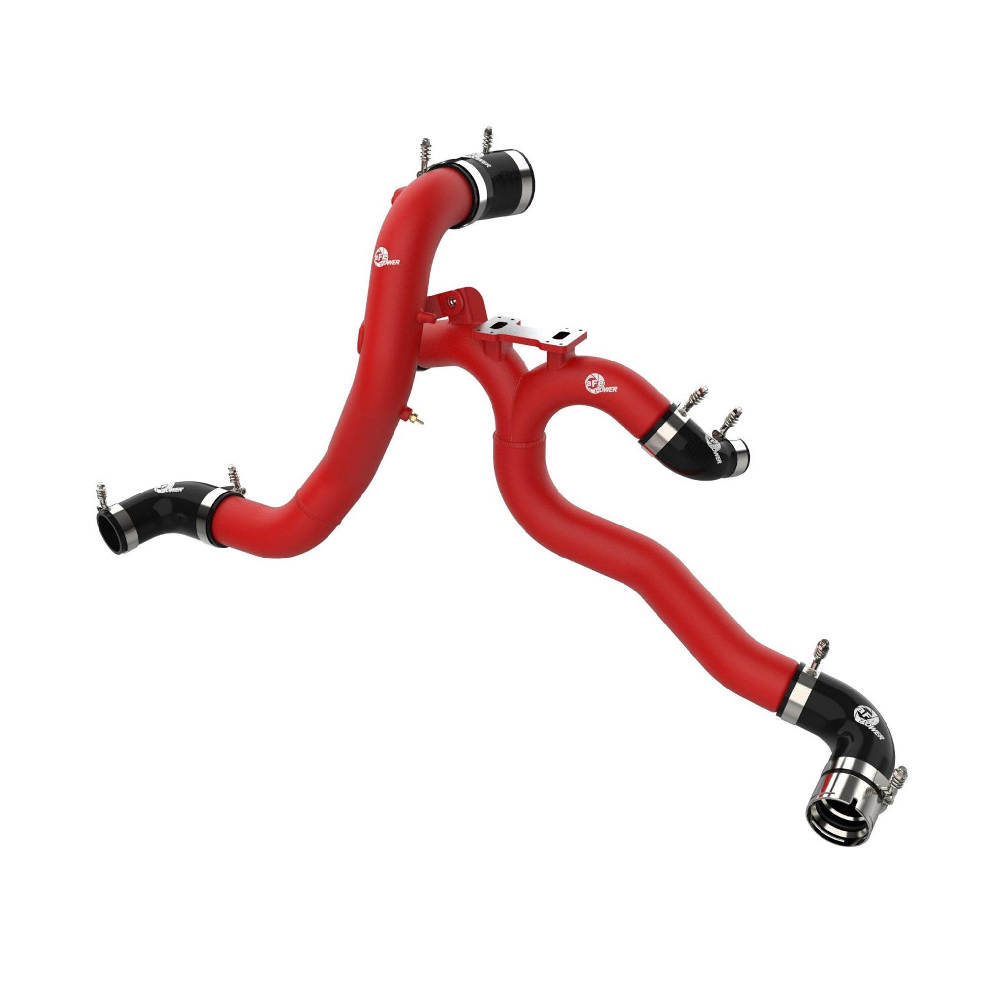 BladeRunner 3 IN Aluminum Hot and Cold Charge Pipe Kit Red Kia Stinger 18-23 V6-3.3L (tt)