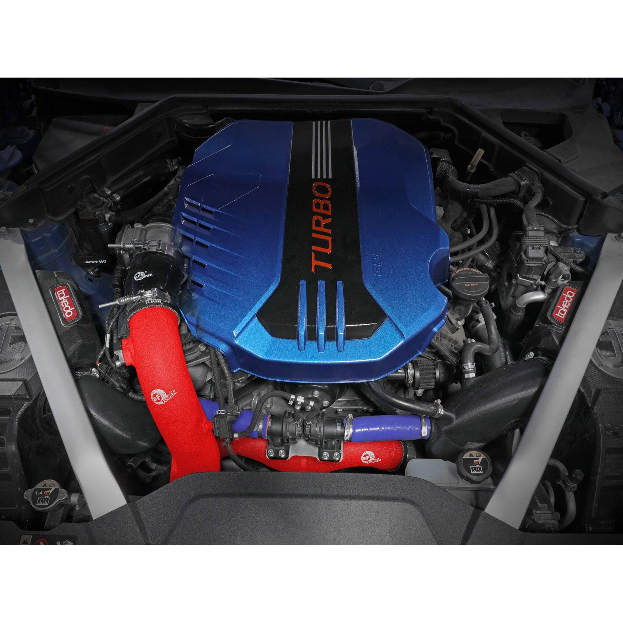 BladeRunner 3 IN Aluminum Hot and Cold Charge Pipe Kit Red Kia Stinger 18-23 V6-3.3L (tt)