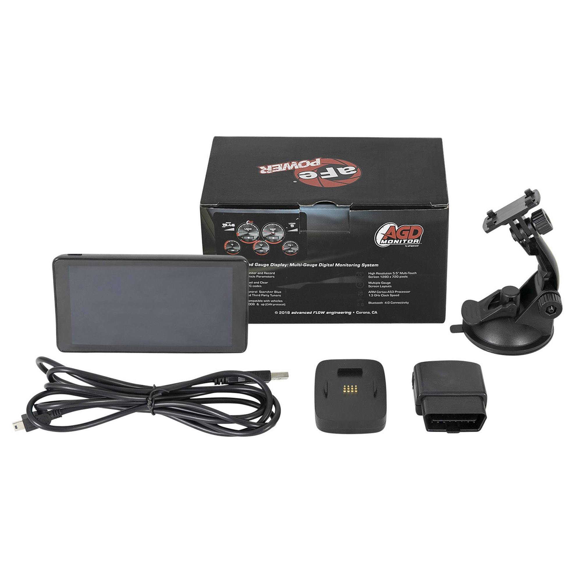 SCORCHER BLUE Bluetooth Power Module & AGD Advanced Gauge Display Monitor Combo RAM Diesel Trucks 13-18 L6-6.7L (td)