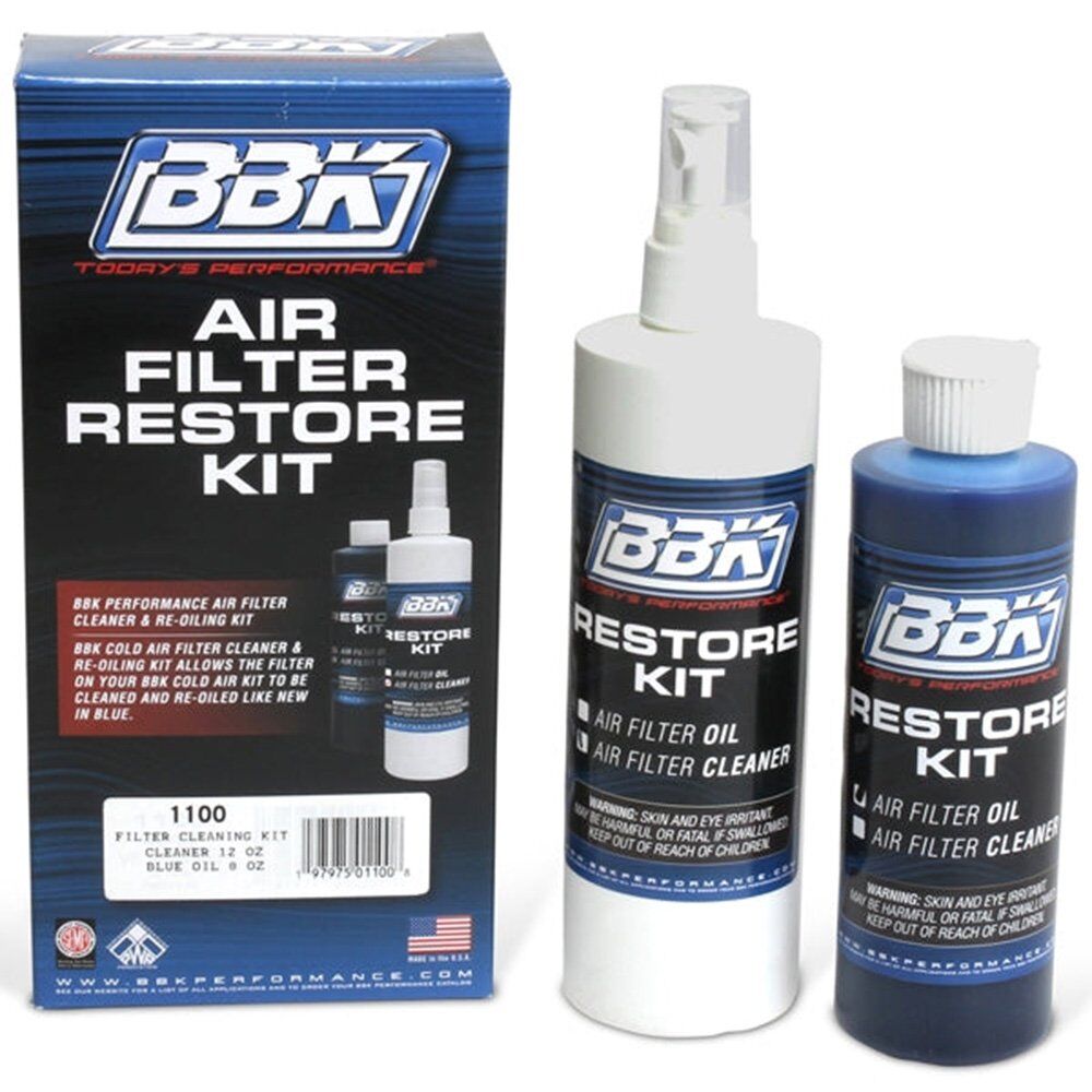 BBK AIR FILTER CLEANER & BLUE RE-OILING KIT - UNIVERSAL