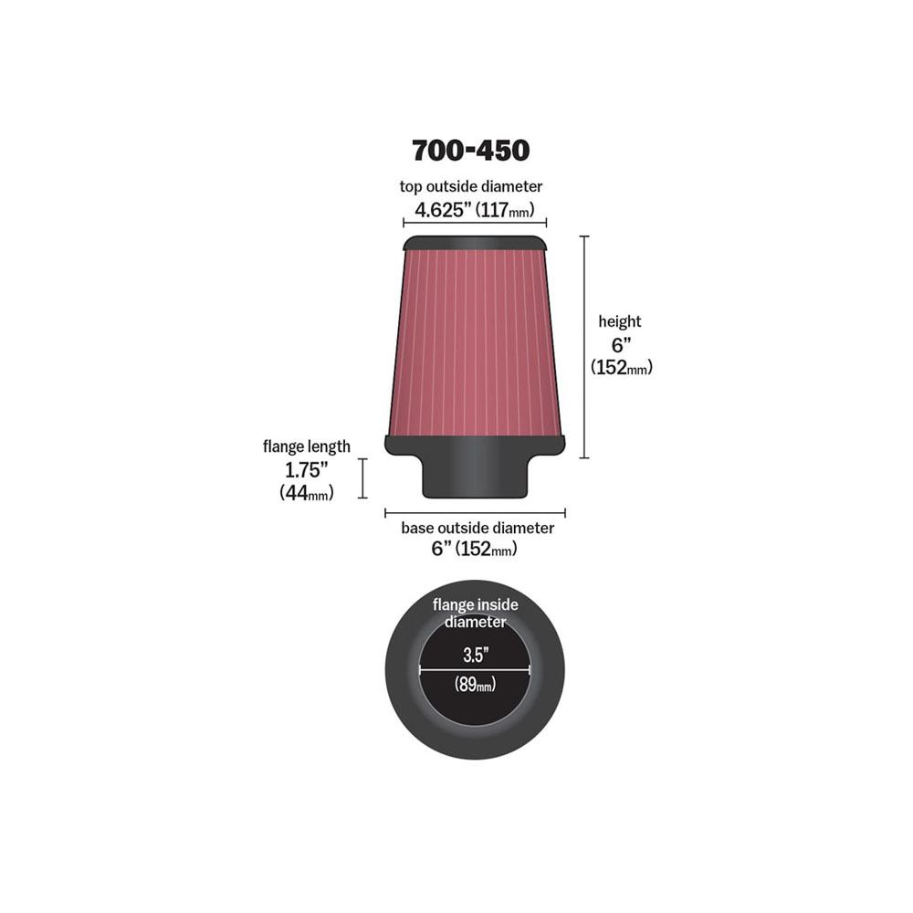 700 450 Airaid Universal Air Filter