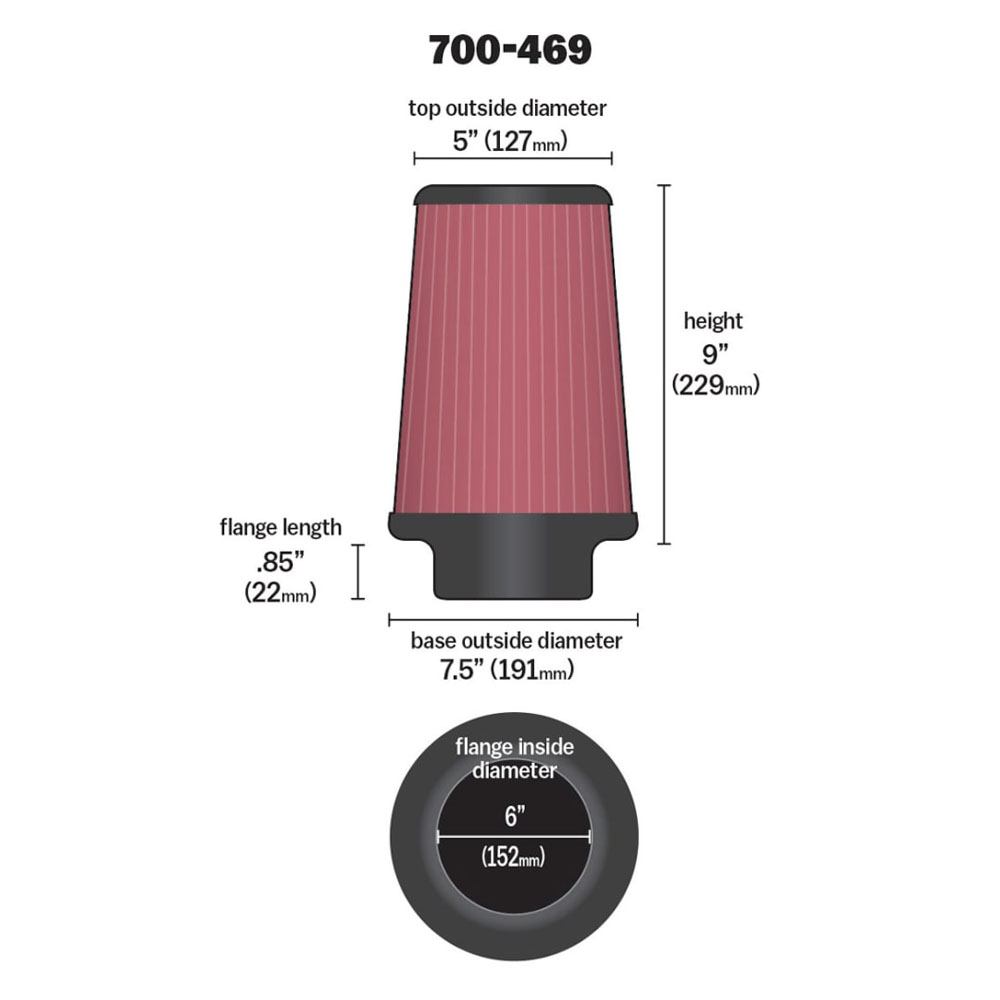 700 469 Airaid Universal Air Filter