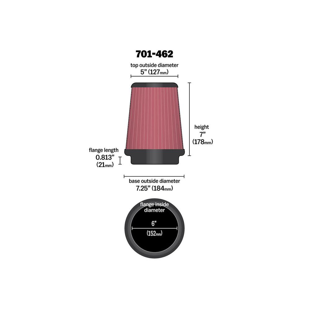 701 462 Airaid Universal Air Filter