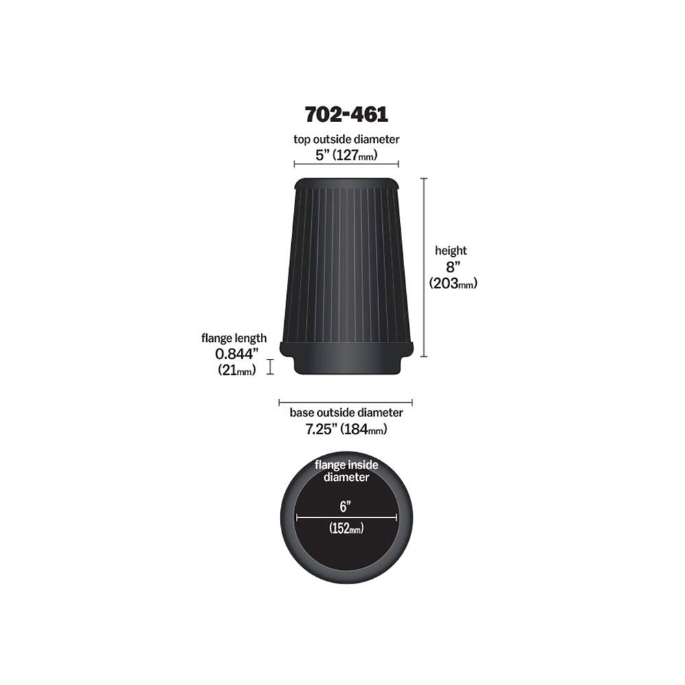 702 461 Airaid Universal Air Filter