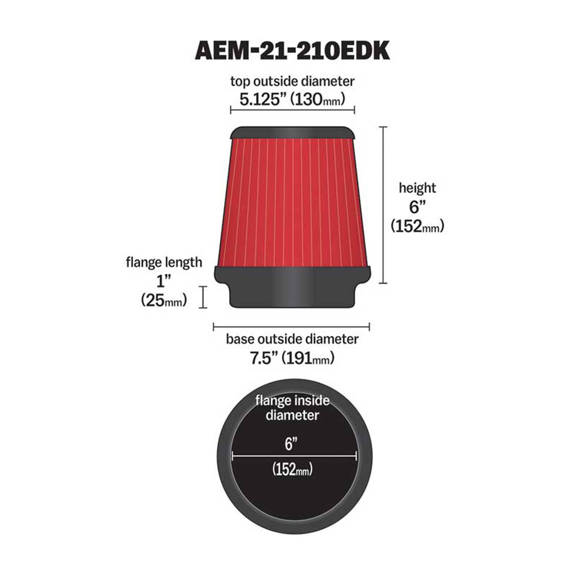 AEM-21-210EDK DryFlow Air Filter - Image 2