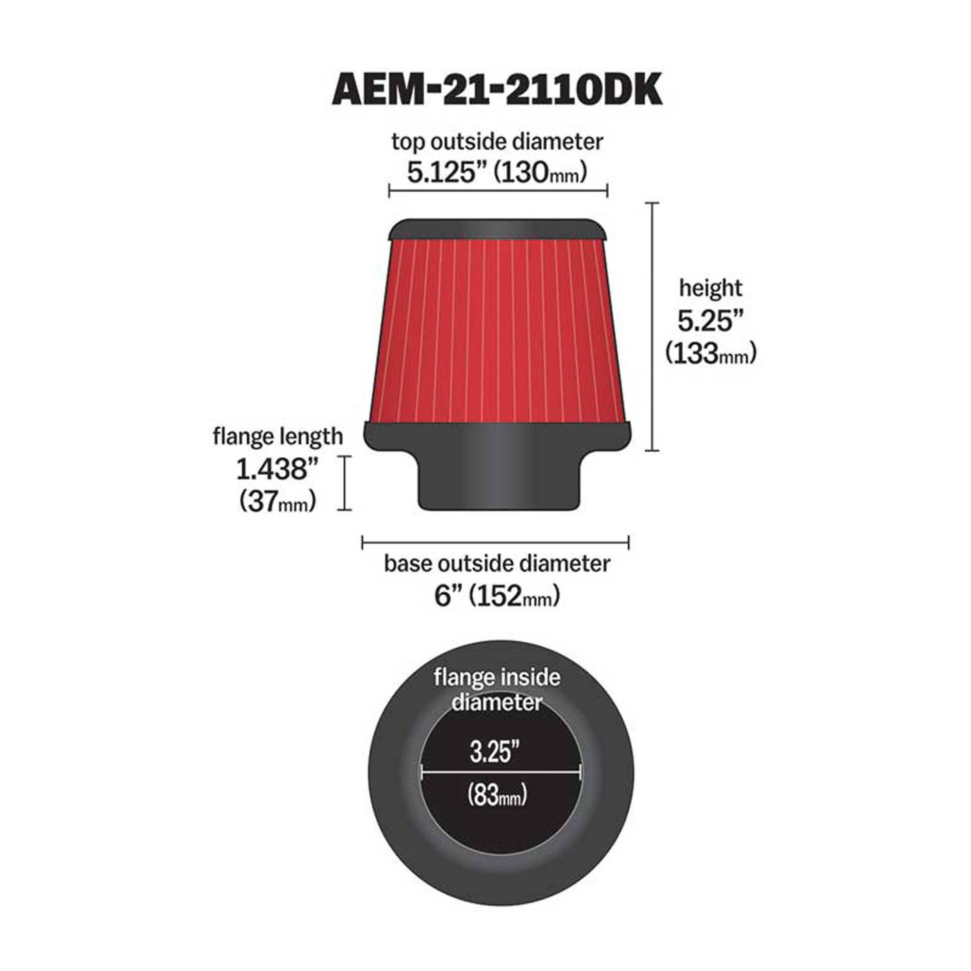 AEM-21-2110DK DryFlow Air Filter - Image 2